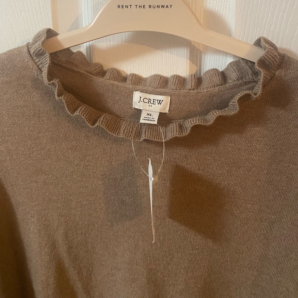 J Crew Factory Ruffle Neck Sweater - Picture 3 of 3